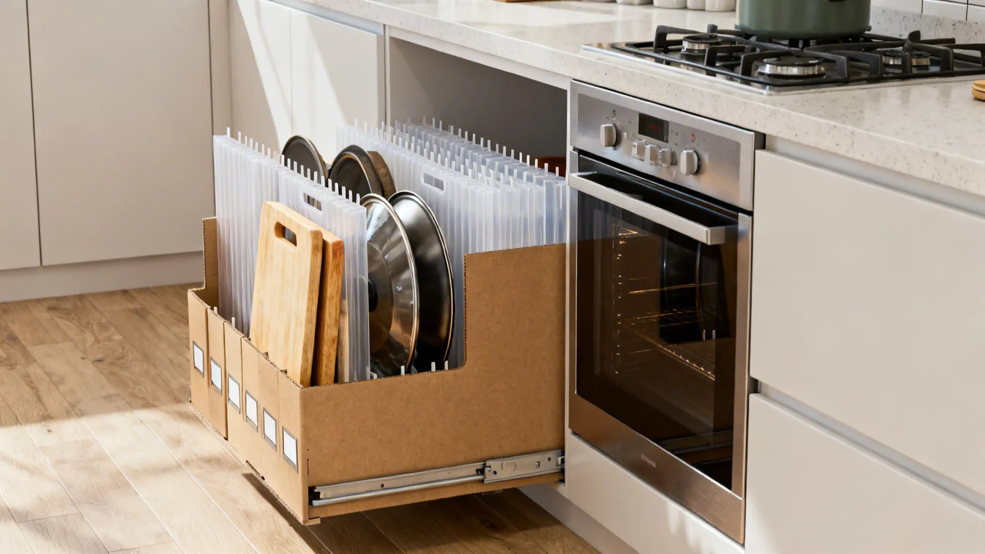 File-Box Style Vertical Sorters for Cutting Boards & Lids