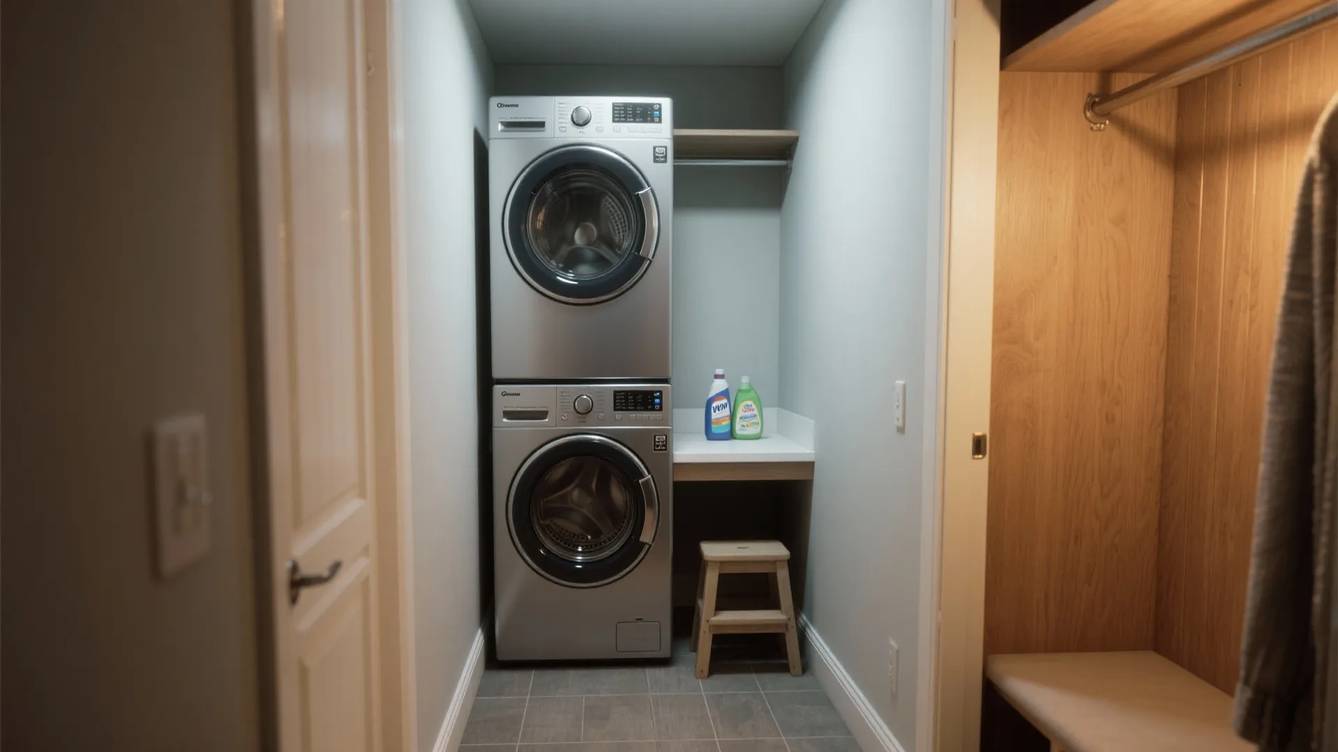 1. Stack and Save: Vertical Washer/Dryer Nooks