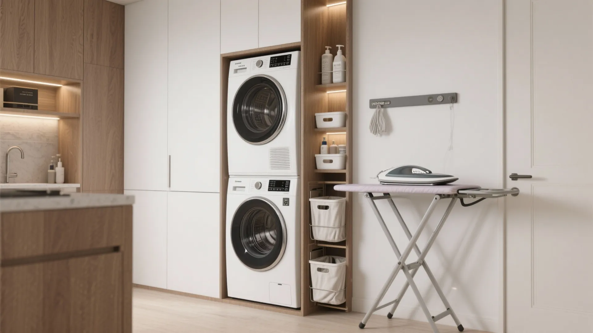 1. Vertical stack with purposeful pull-outs