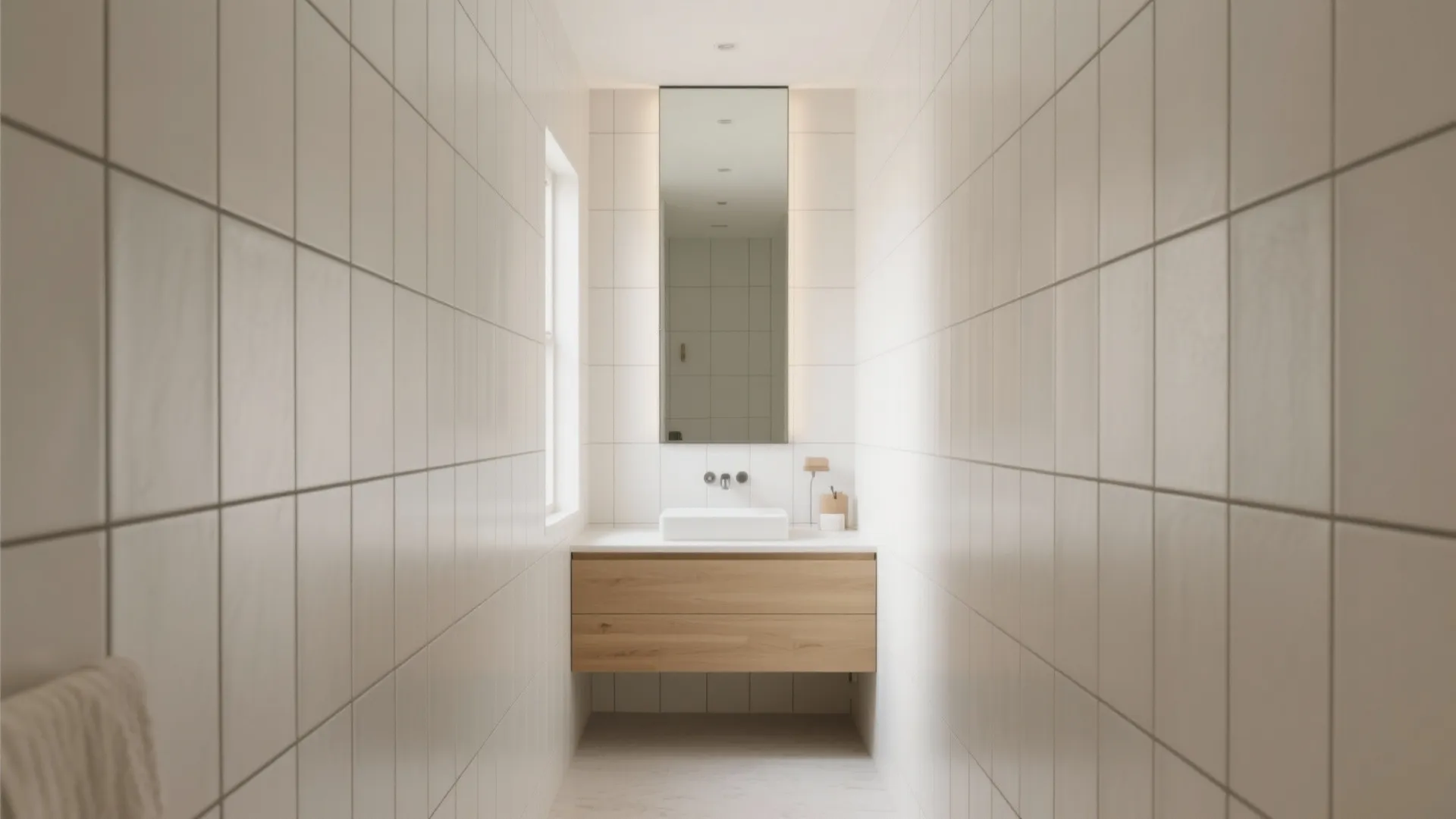 Pattern as architecture: vertical stacks and slim grout lines