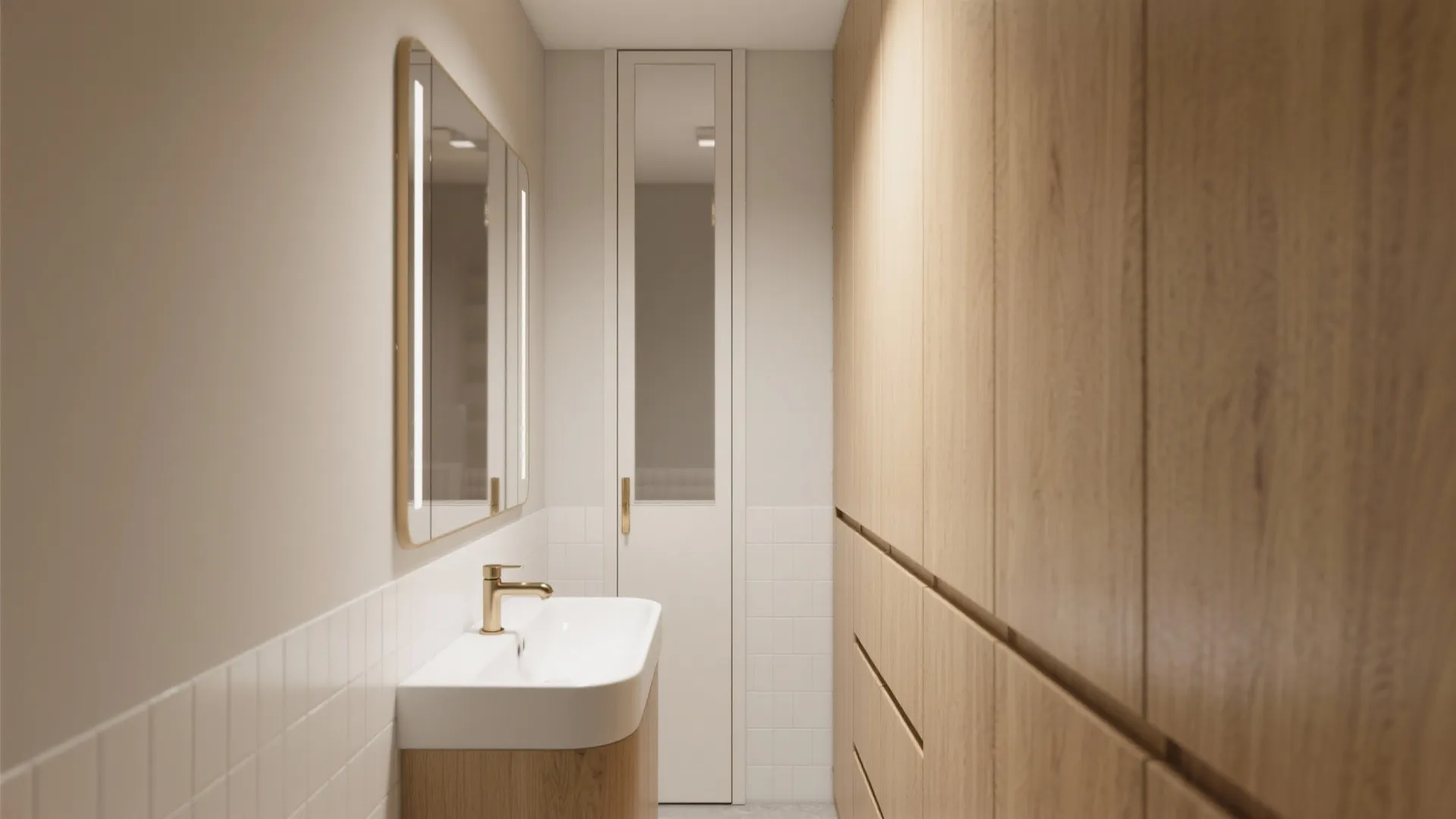 5) Vertical Stack Over a Pedestal or Narrow Vanity