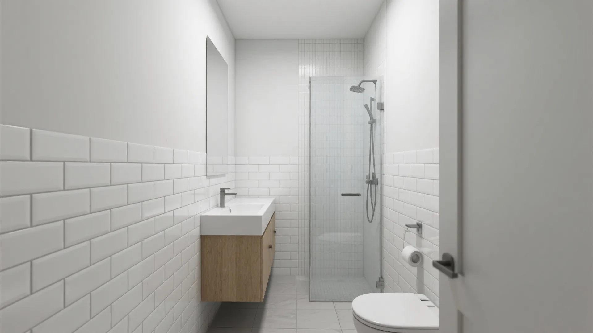 Minimalist subway tile layouts