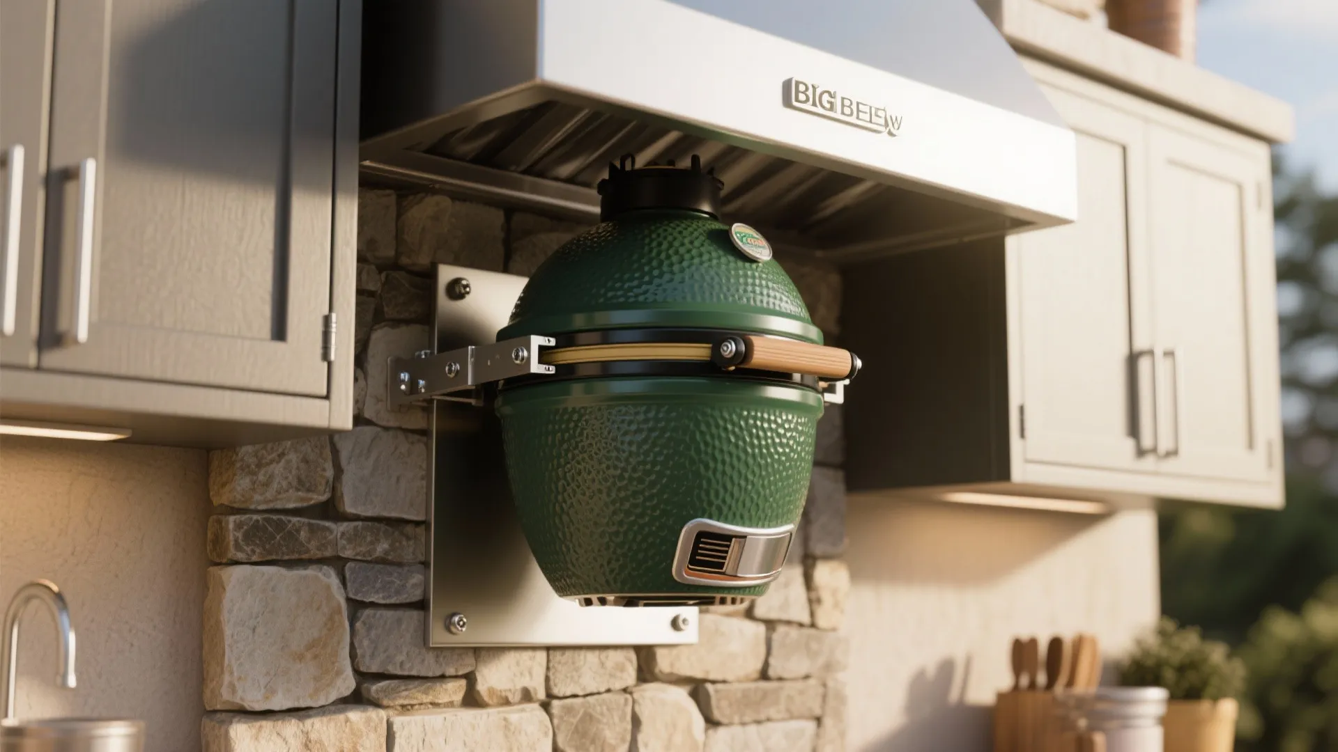 3. Vertical Stack: Grill Over Prep Cabinet