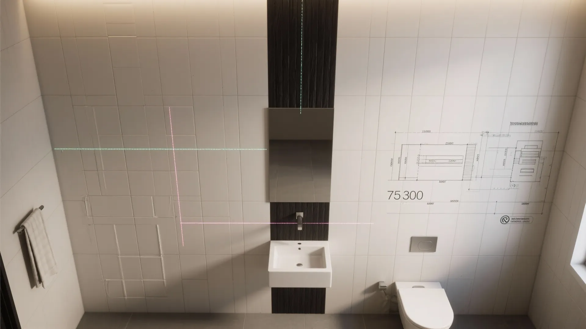 Vertical stacked tiles to boost height