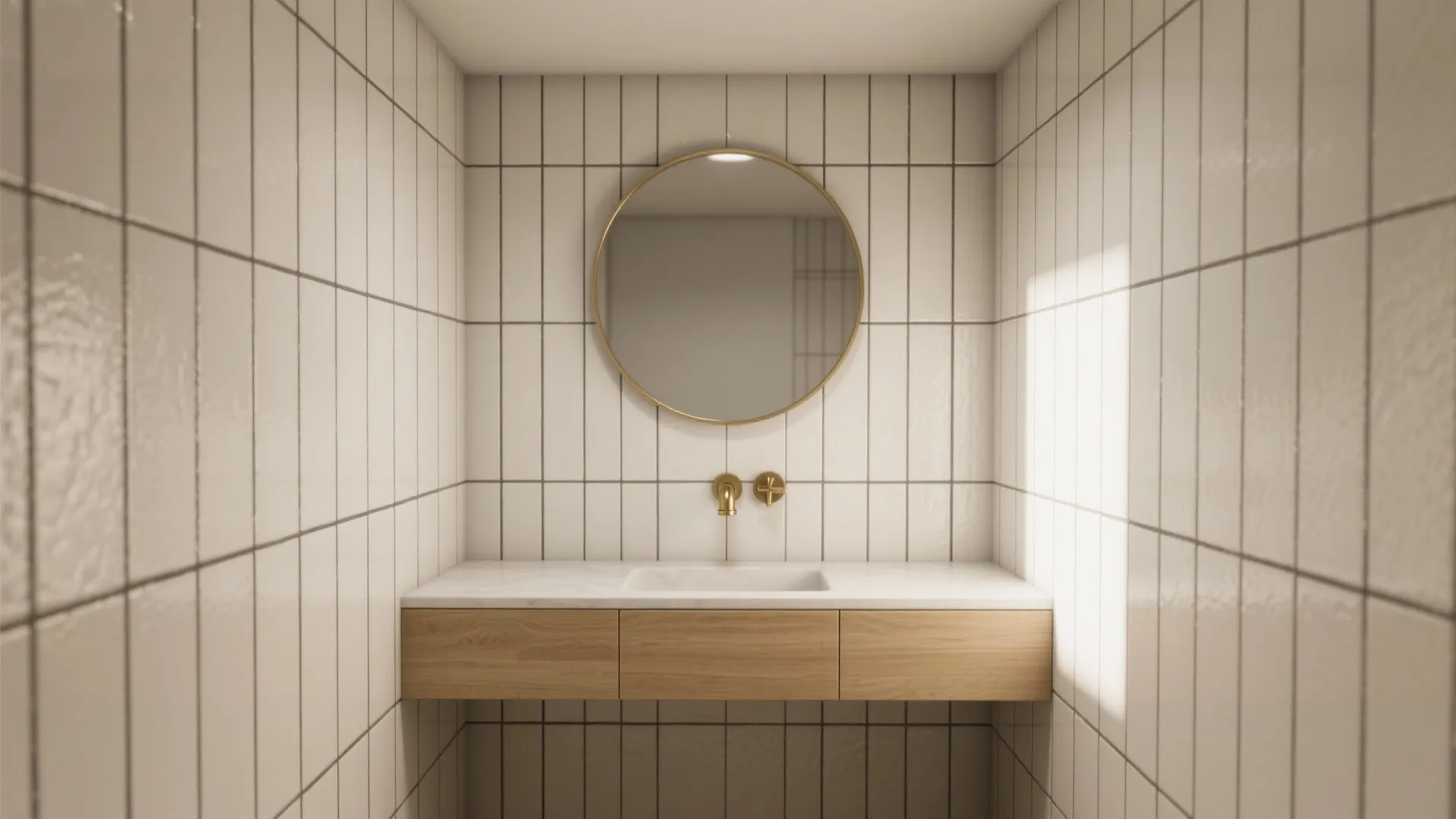 Vertical-Stacked Subway Tile for Height