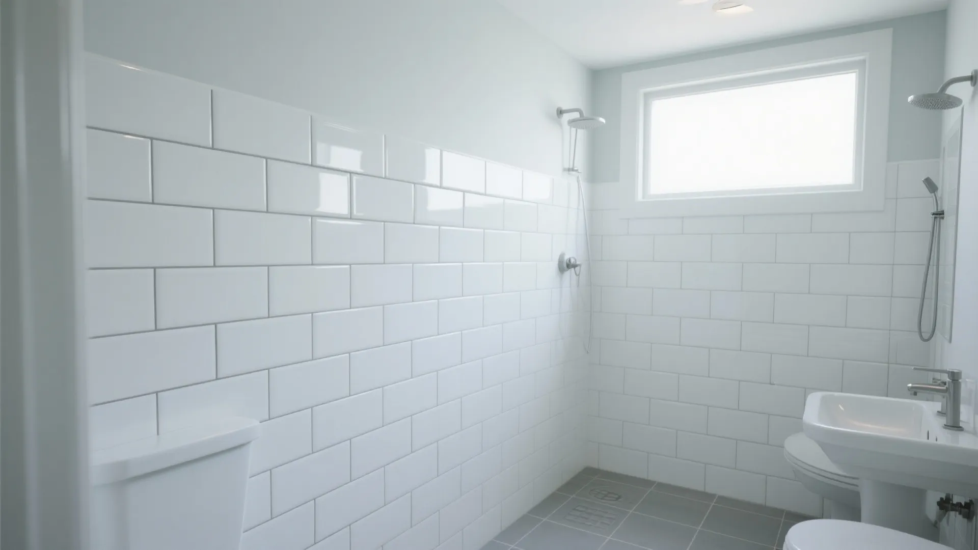 Vertical Stacked Subway Tiles to Add Height