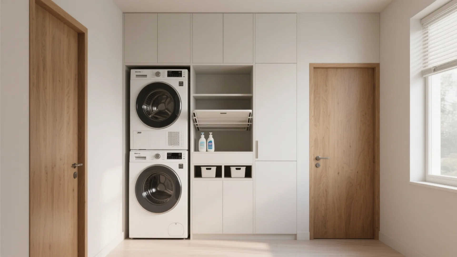 1. Vertical stacking with smart cabinetry