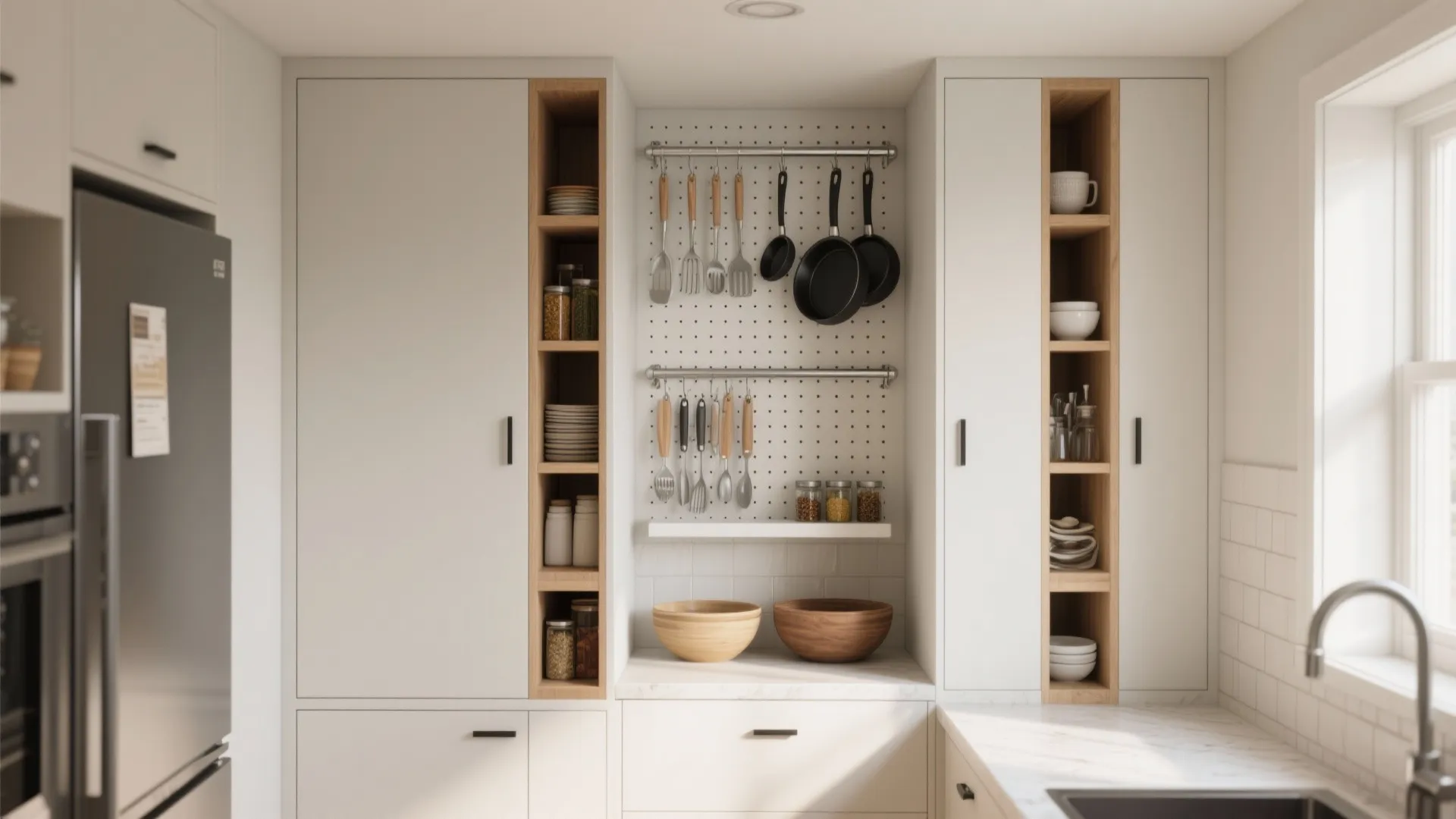 Idea 1: Go vertical with slim storage