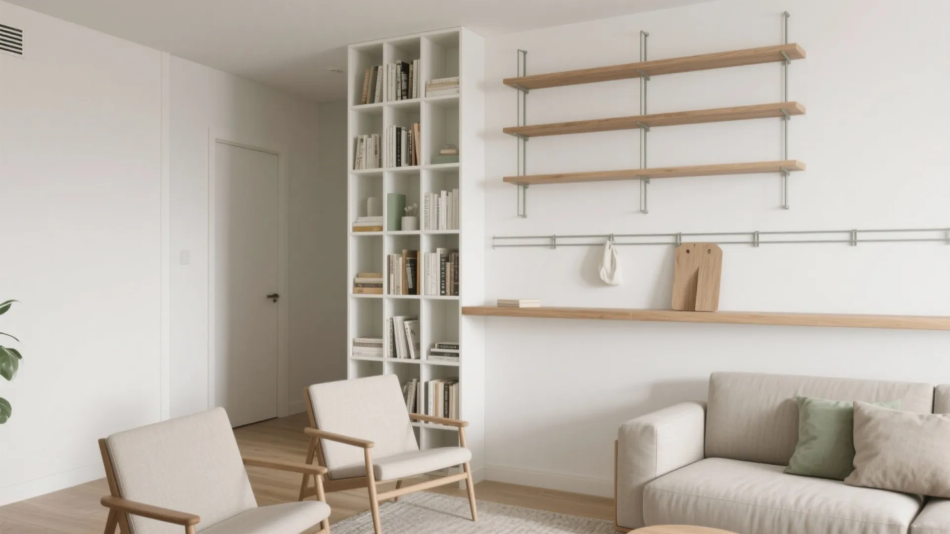 Go vertical: tall storage, slim profiles