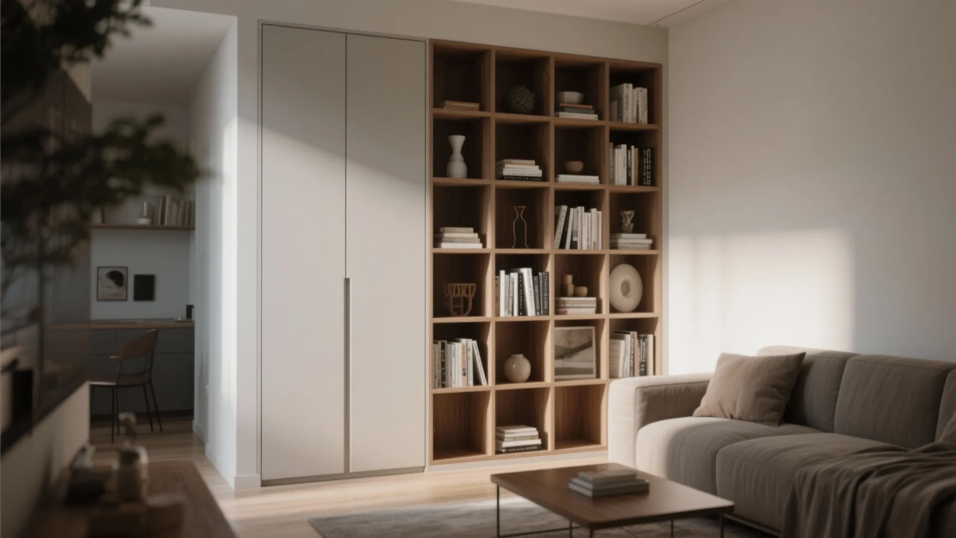 5. Built-in-like Storage: Shelves, Cubes, and Slim Cabinets