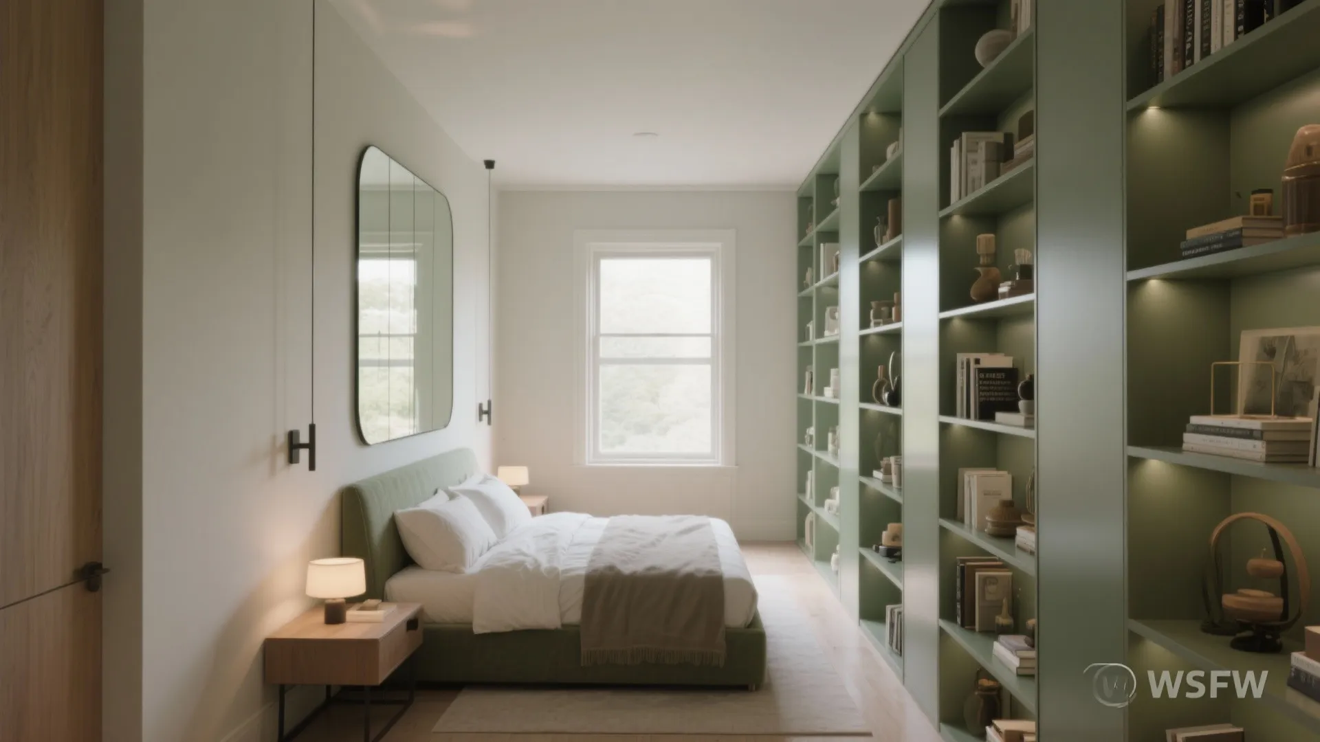 3. Use Vertical Storage and Reflective Surfaces