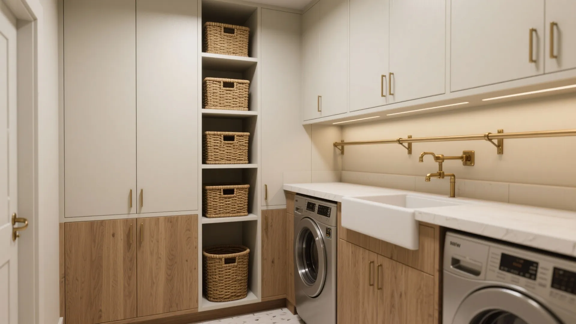 1. Vertical storage and built-in shelving