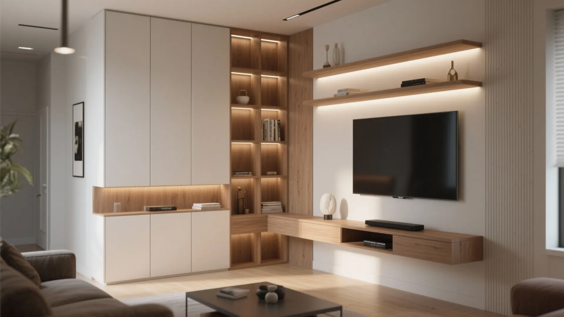 2. Embrace vertical storage and slim profiles