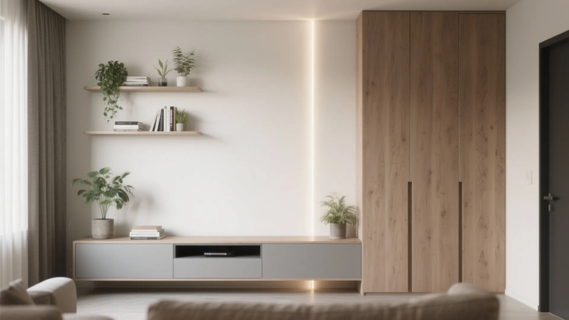 4. Vertical storage and slim media consoles