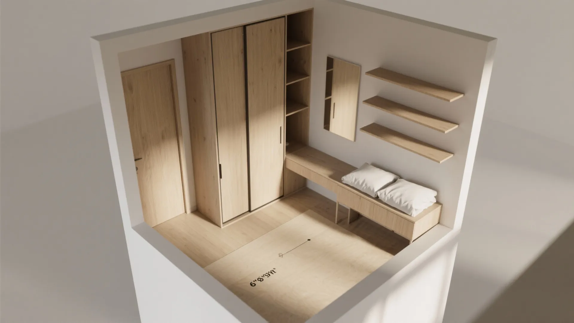 3. Vertical storage and stepped shelving