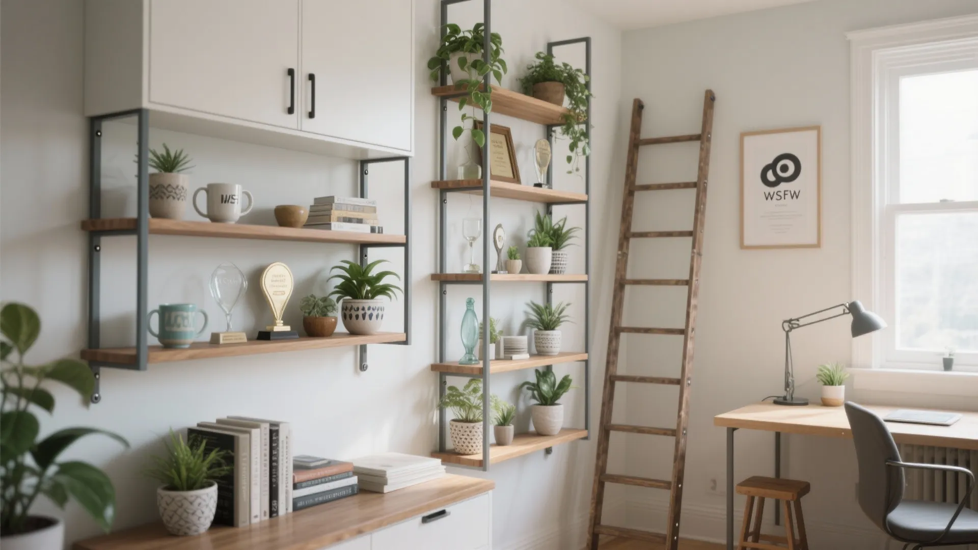 2. Vertical Storage That Doubles as Display