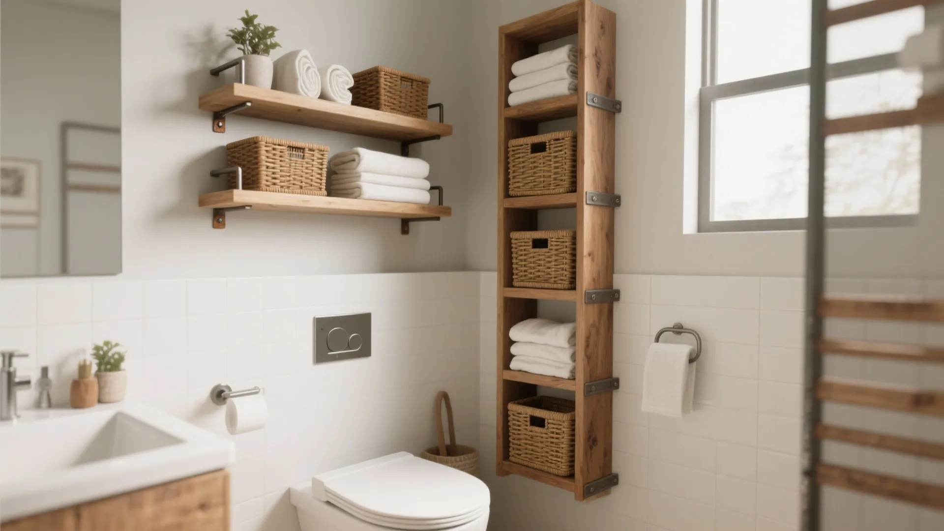 3. Maximize vertical storage with clever shelving