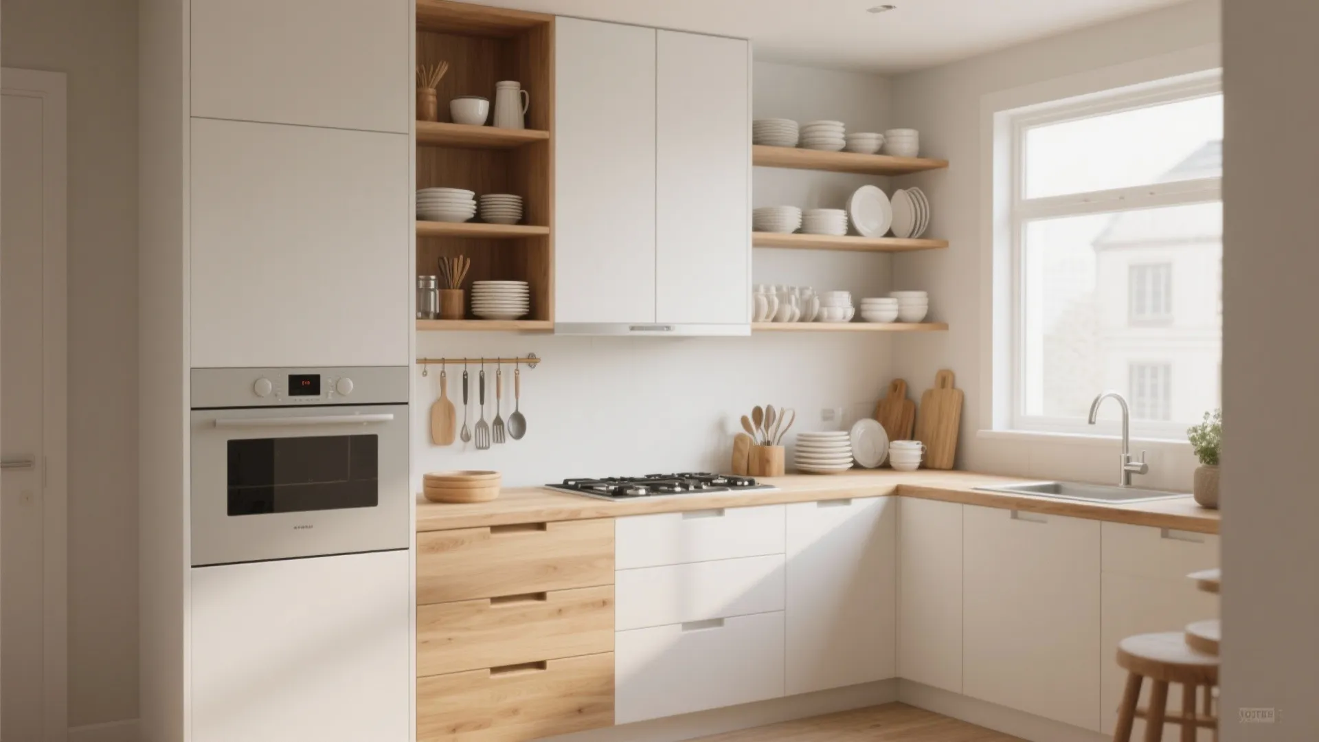 2. Go vertical — storage on the walls