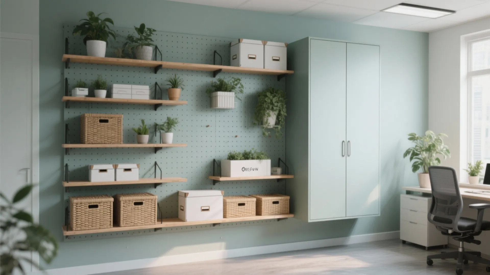 2. Vertical storage that becomes decor