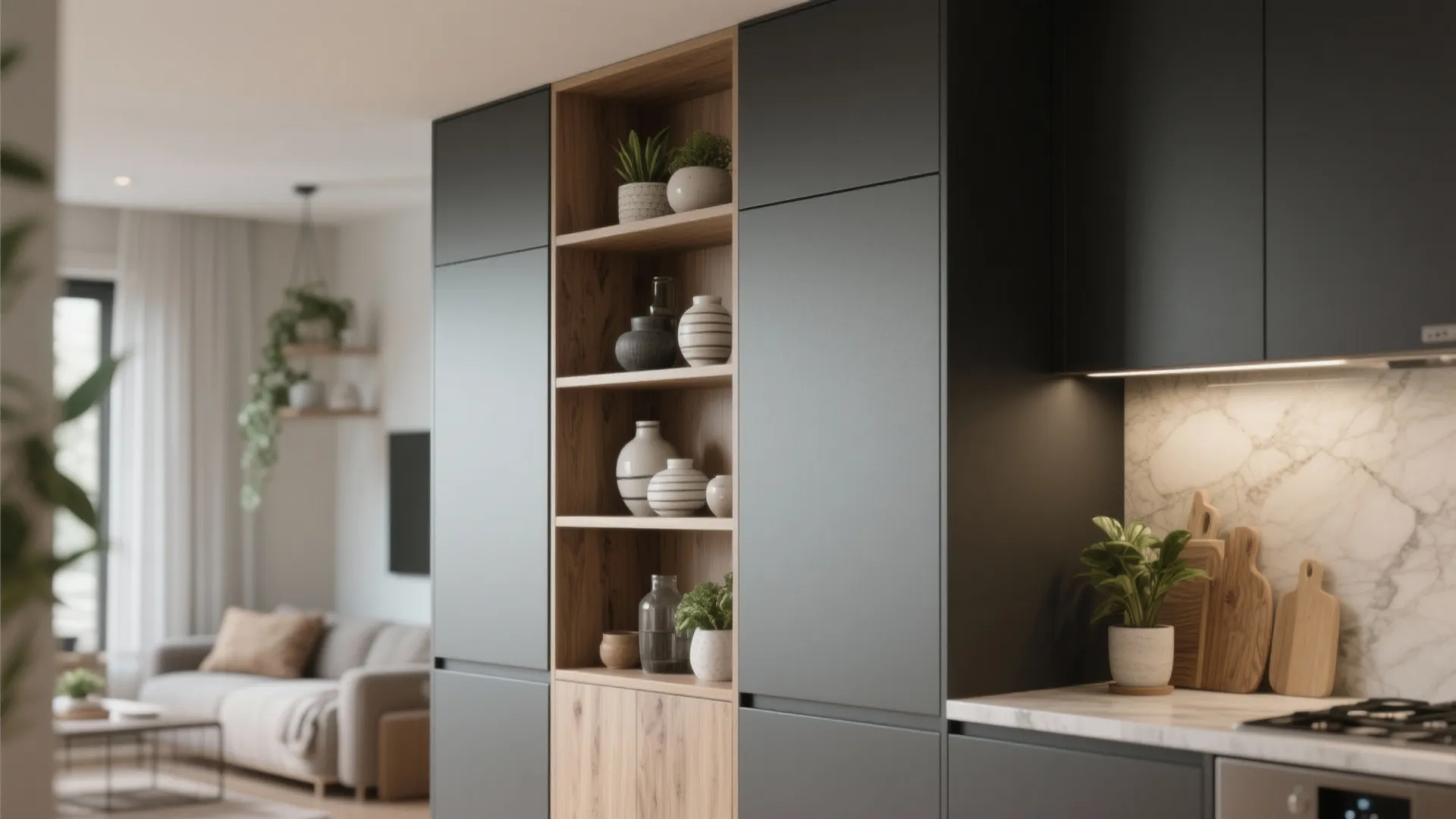 3. Vertical storage and visual staging