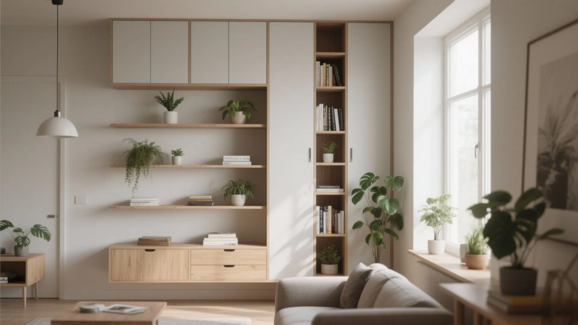 3. Vertical storage and floating elements