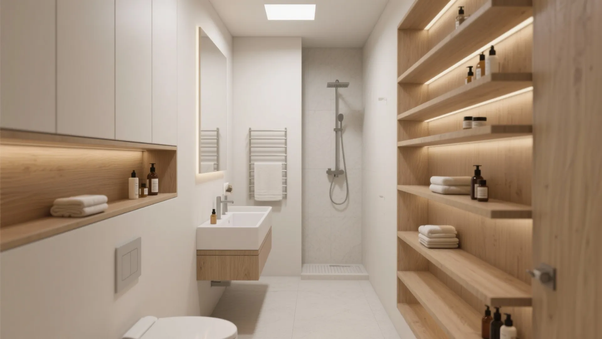 2. Go vertical with storage and niches