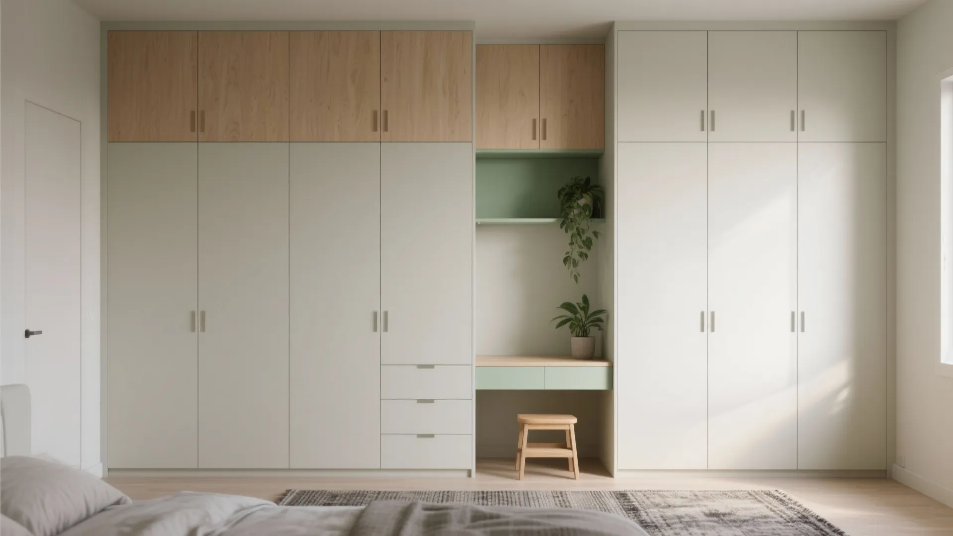 2. Use vertical storage, but keep it light