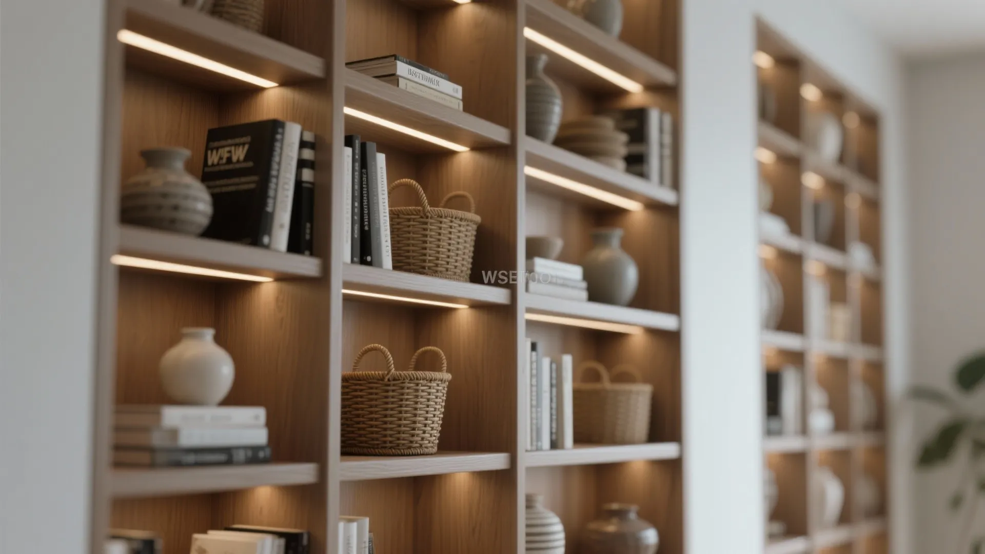 3. Built-in and vertical storage that reads like décor