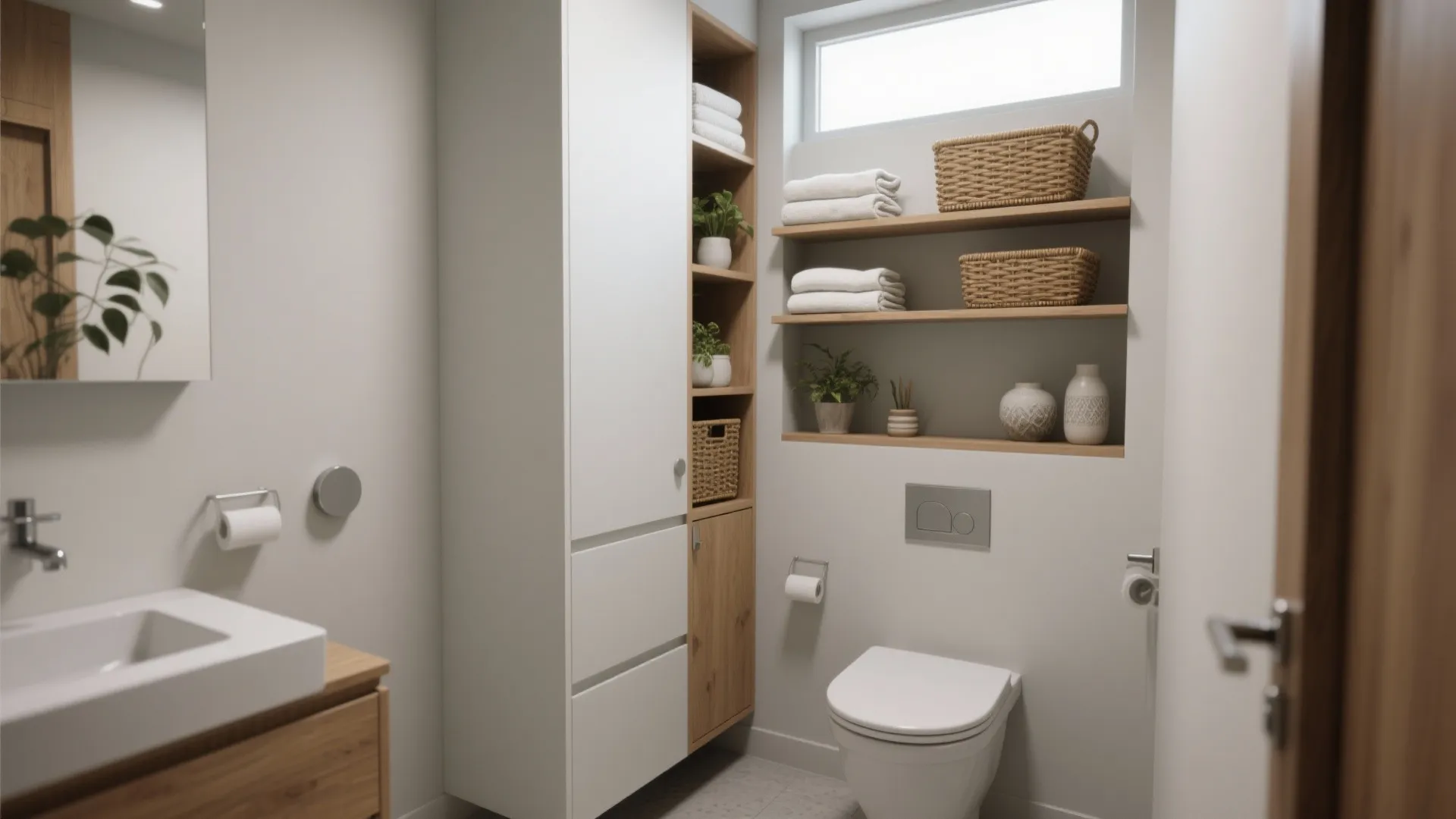 2. Vertical Storage That Doesn’t Scream “Closet”