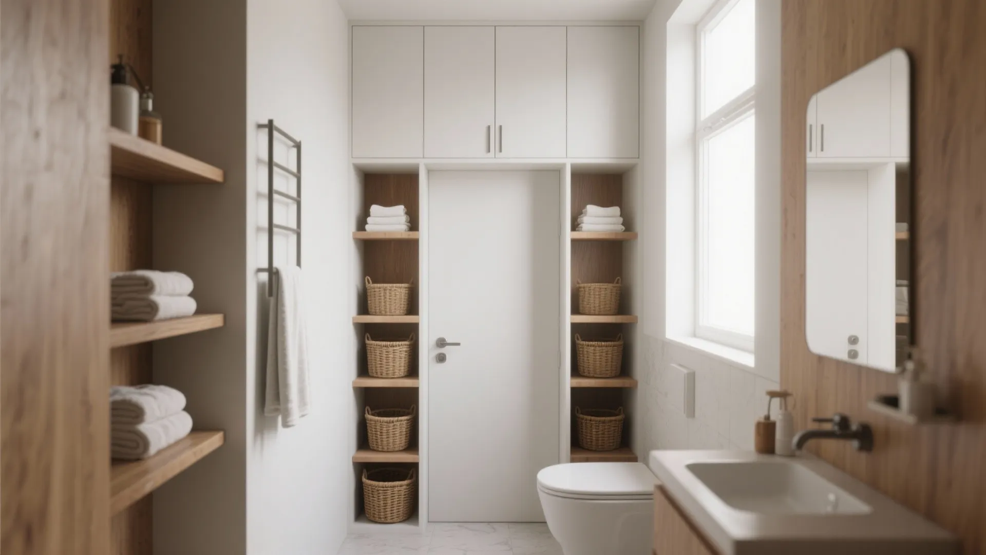 2. Go vertical with storage and niches