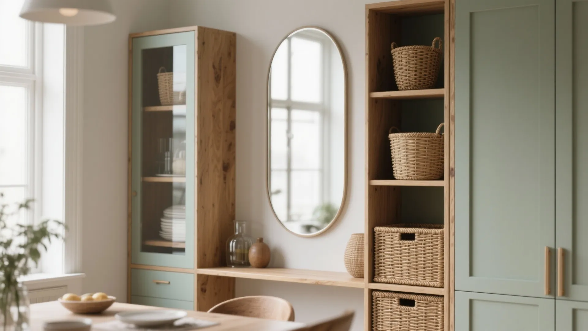 4. Vertical storage and visual tricks