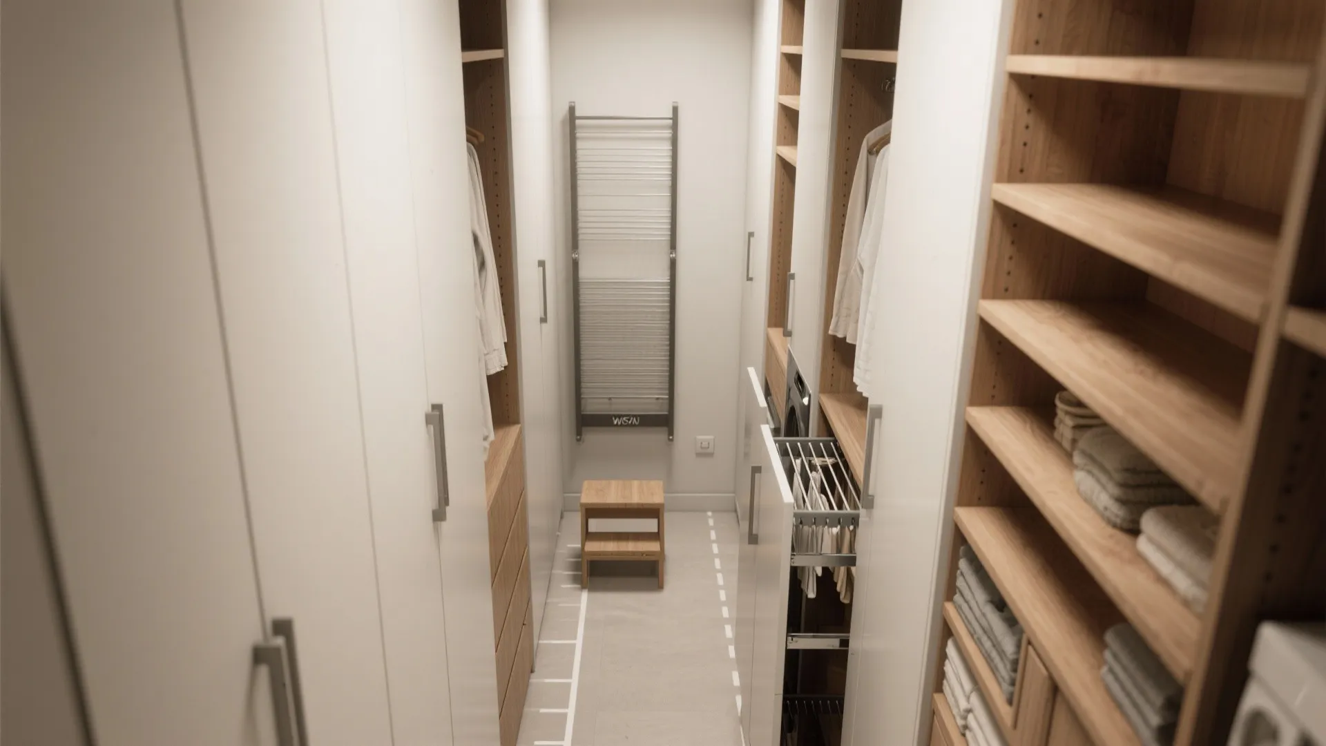 3. Vertical Storage and Pull-Out Drying