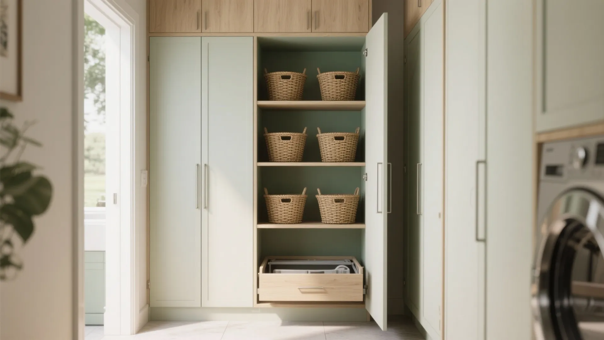 2. Vertical storage: Think tall, not deep