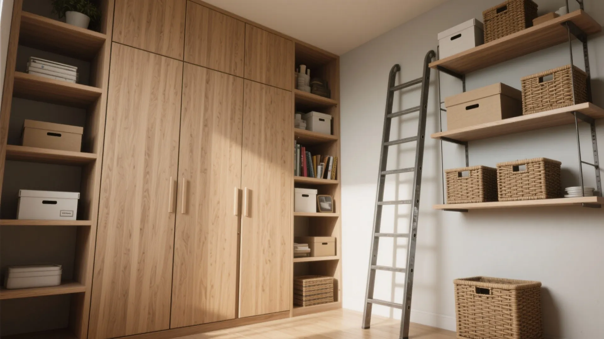 2. Go vertical — storage up, clutter down