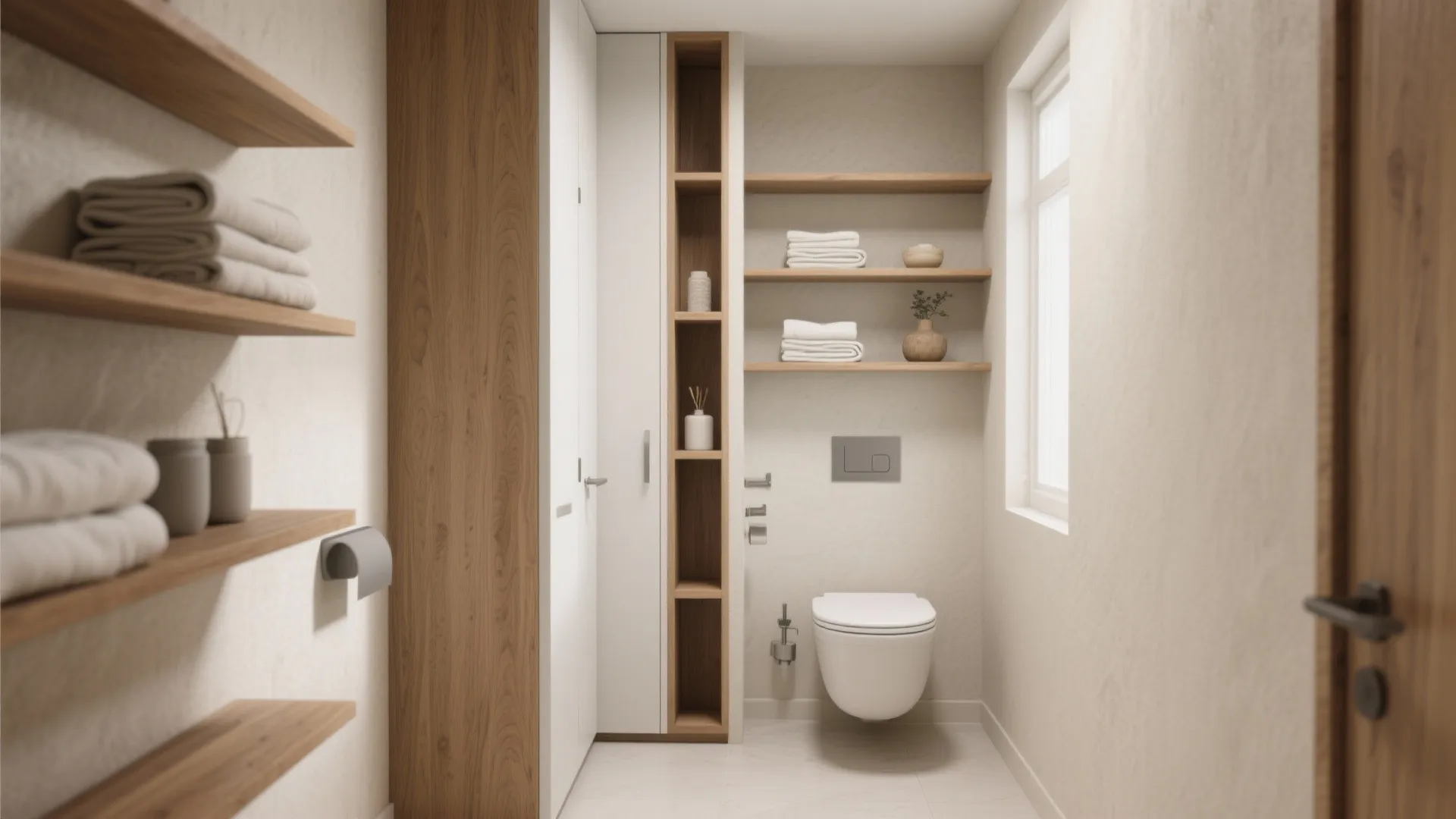 1. Go tall: vertical storage and slim shelving