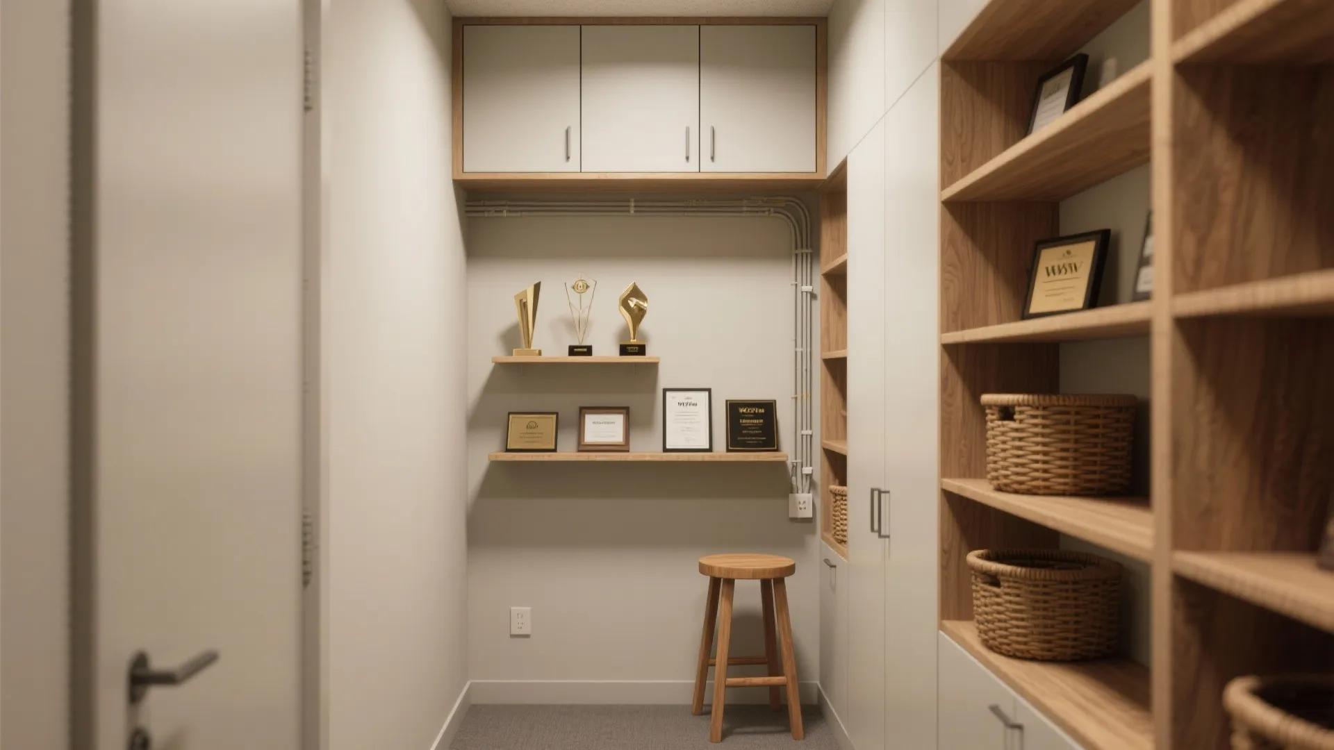 1. Maximize vertical storage with style
