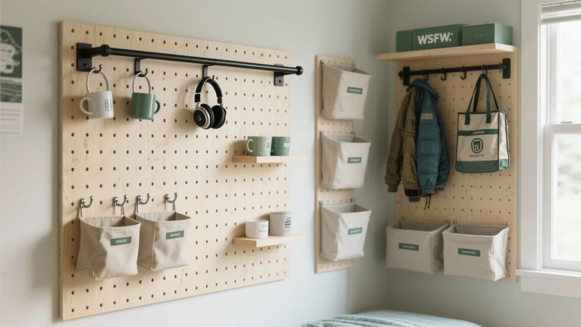 Vertical Storage Walls: Pegboards, Rails, and Over-Door Racks