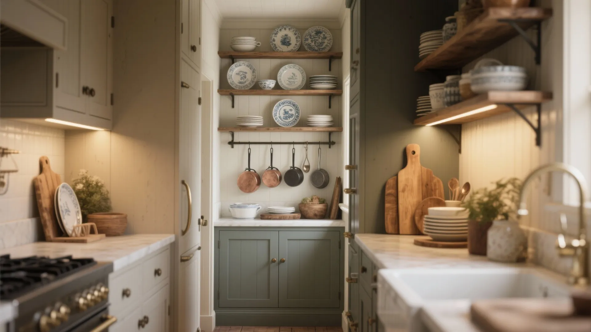 4. Vertical storage + open shelving for personality