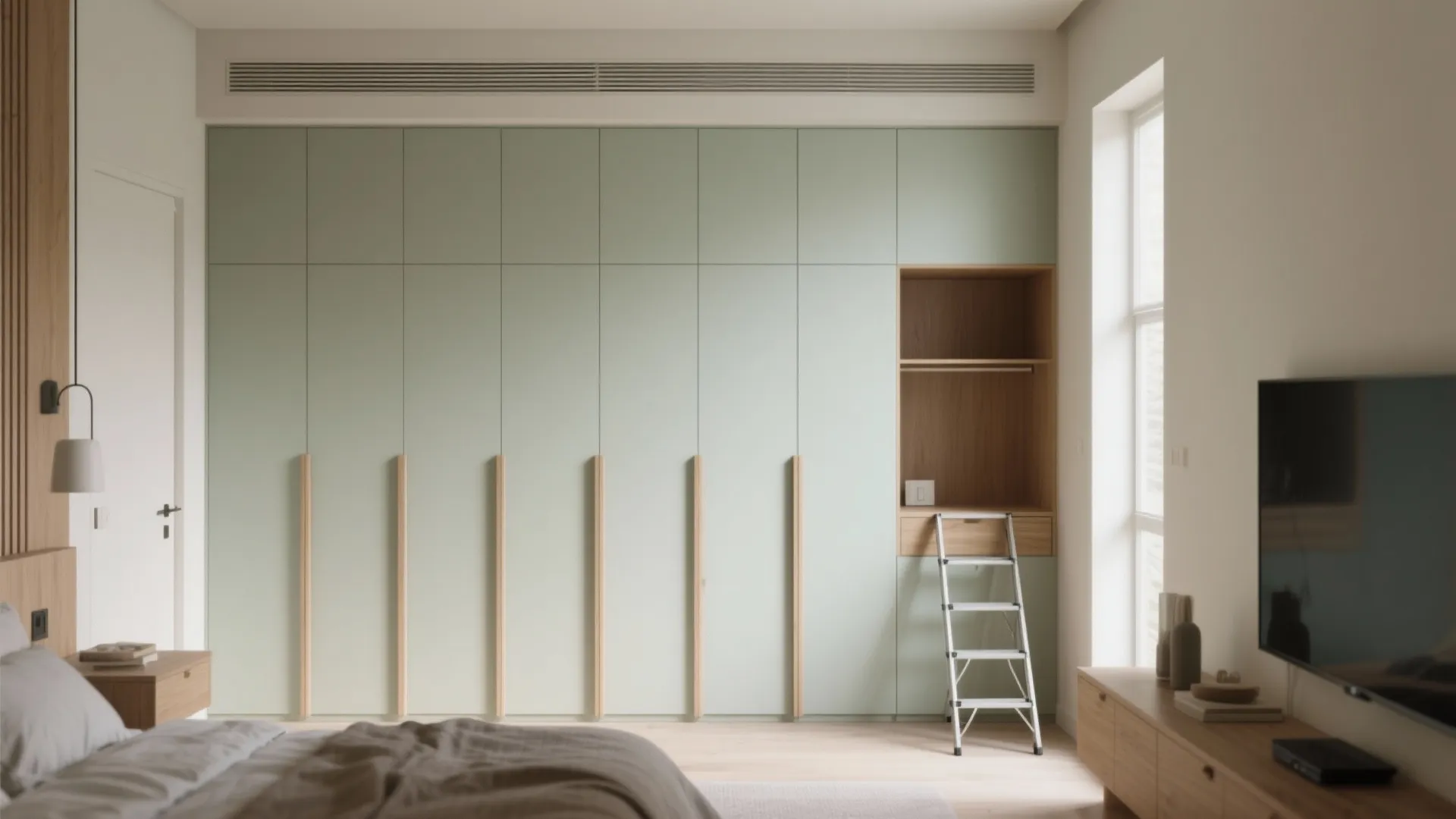 Vertical storage walls and lofts that don’t feel heavy