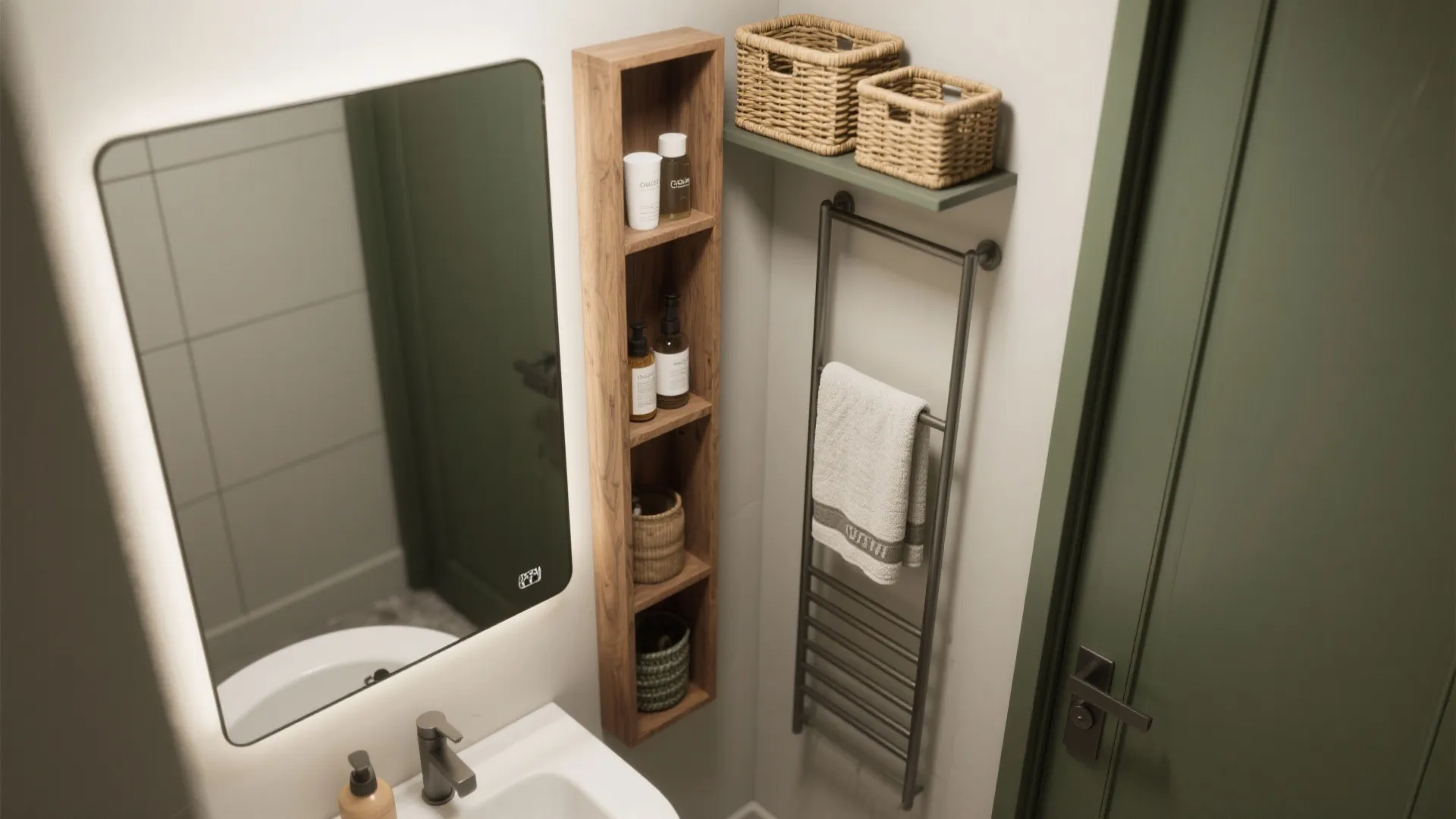 4. Vertical storage and slim towel solutions