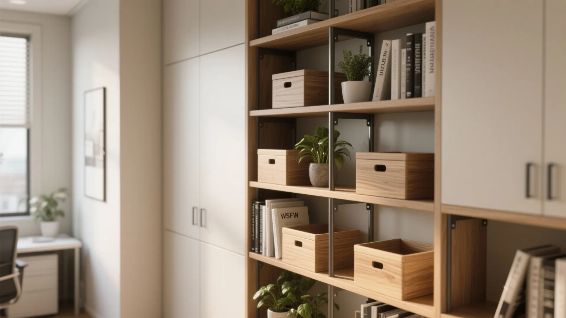 2. Vertical Storage That Doubles as Display