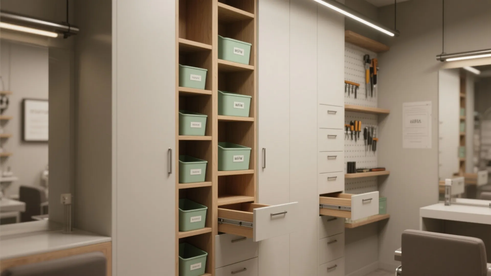 2. Vertical storage and hidden solutions