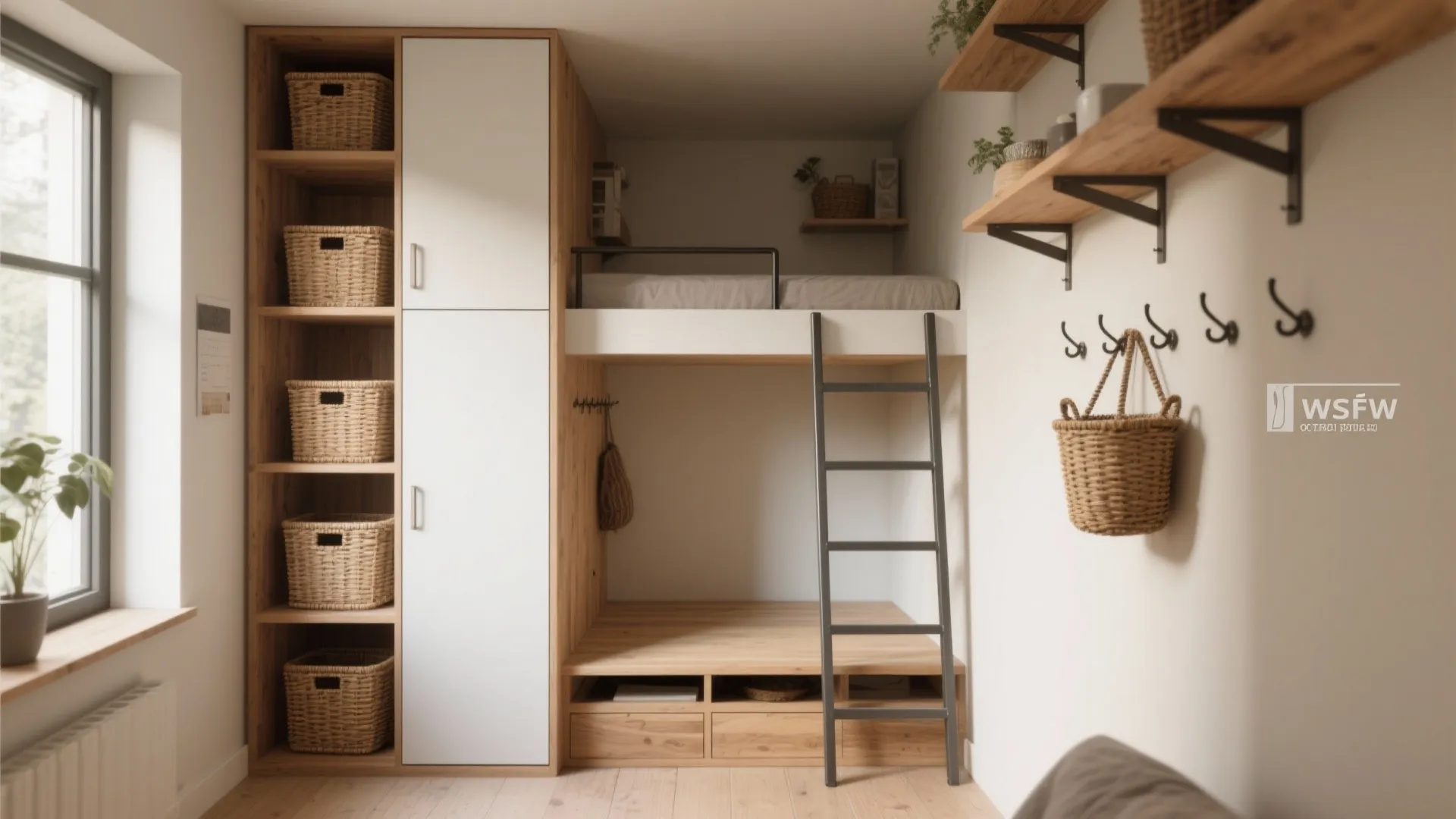 3. Vertical storage and lofted platforms