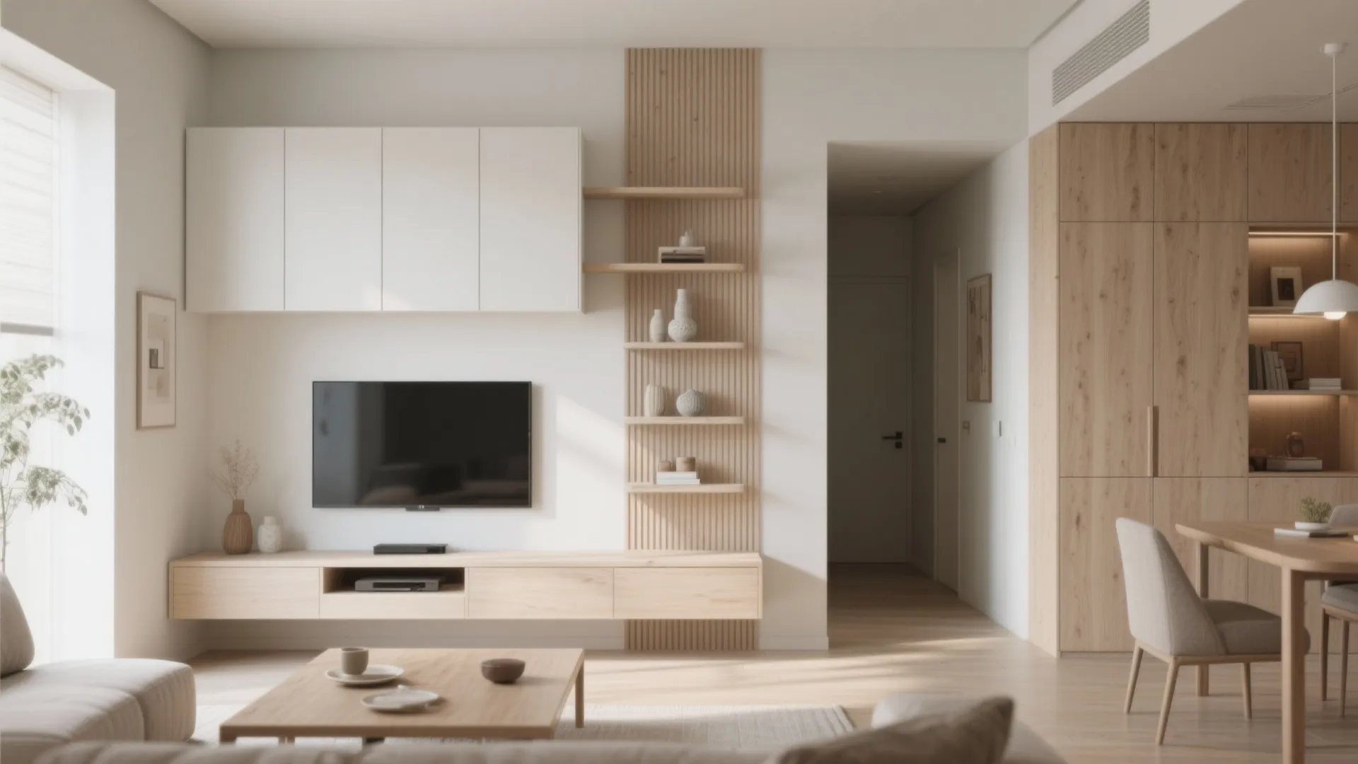 4. Use vertical storage and floating elements