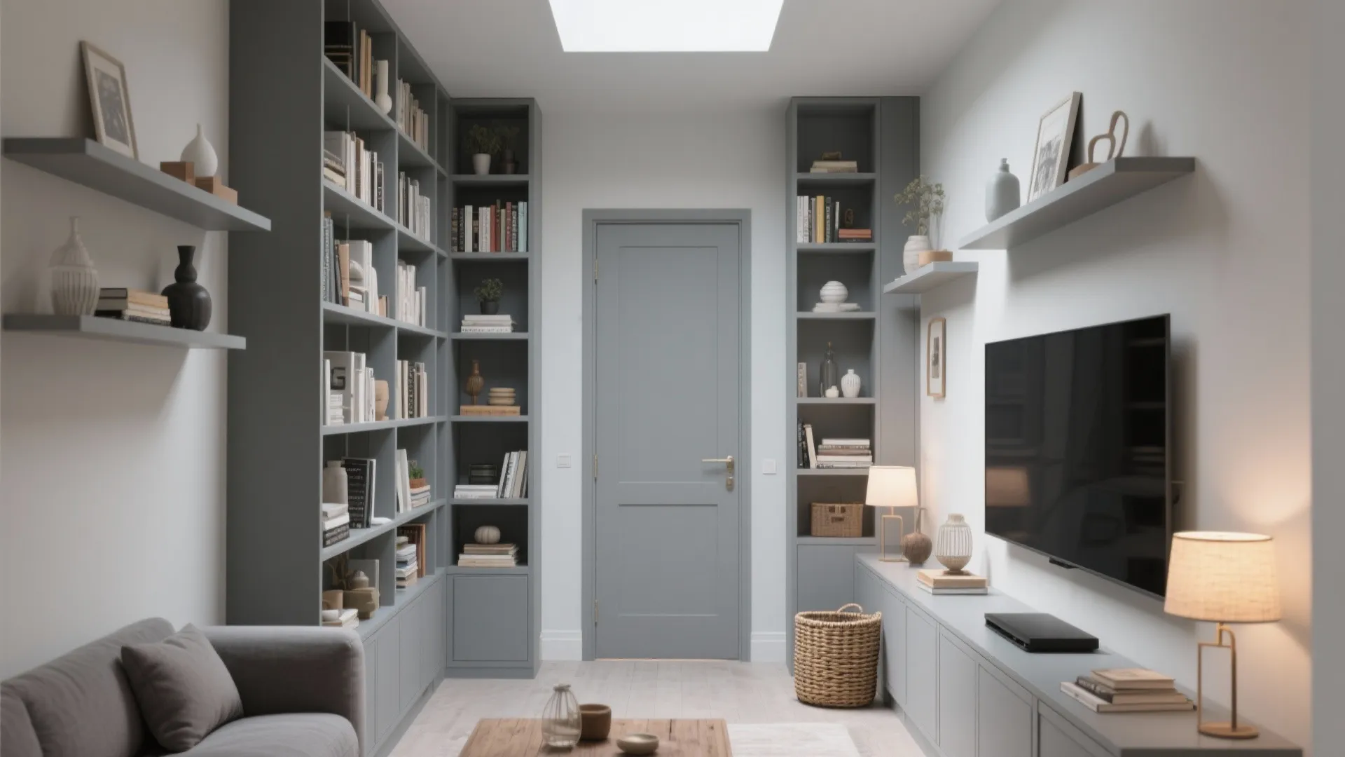 4. Use vertical storage and slim built-ins