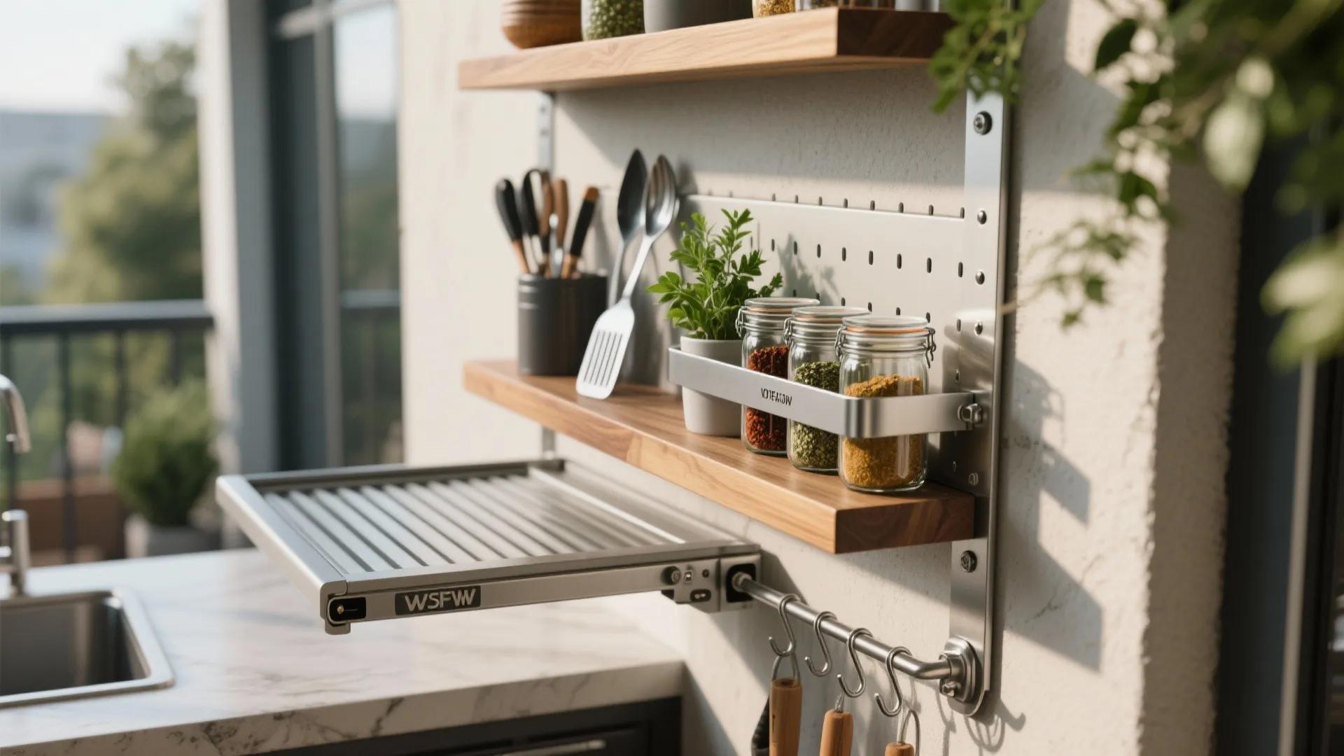 3. Vertical storage and wall-mounted appliances