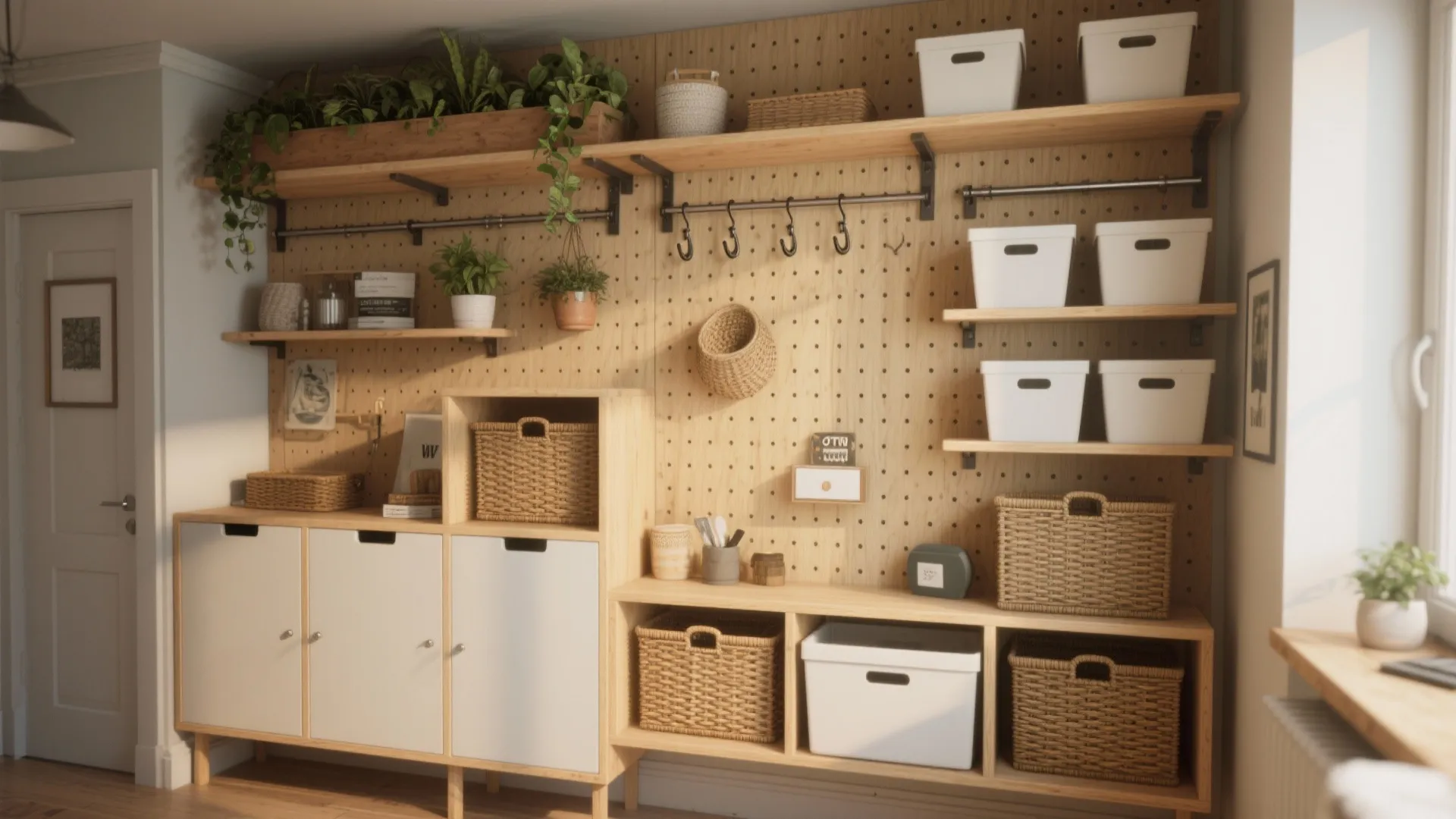 1. Go Vertical: Wall and Ceiling Storage