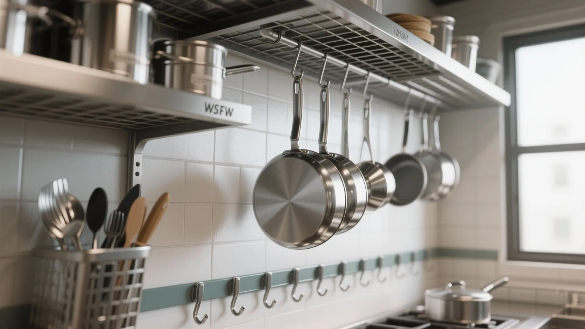 2. Go vertical: racks, railings, and hanging systems