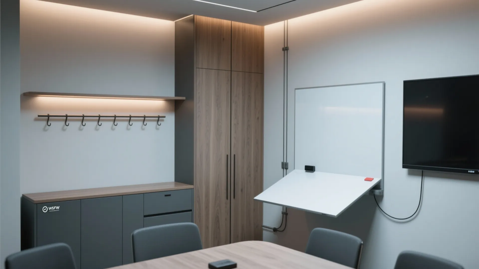 2. Vertical Storage and Wall-mounted Tech