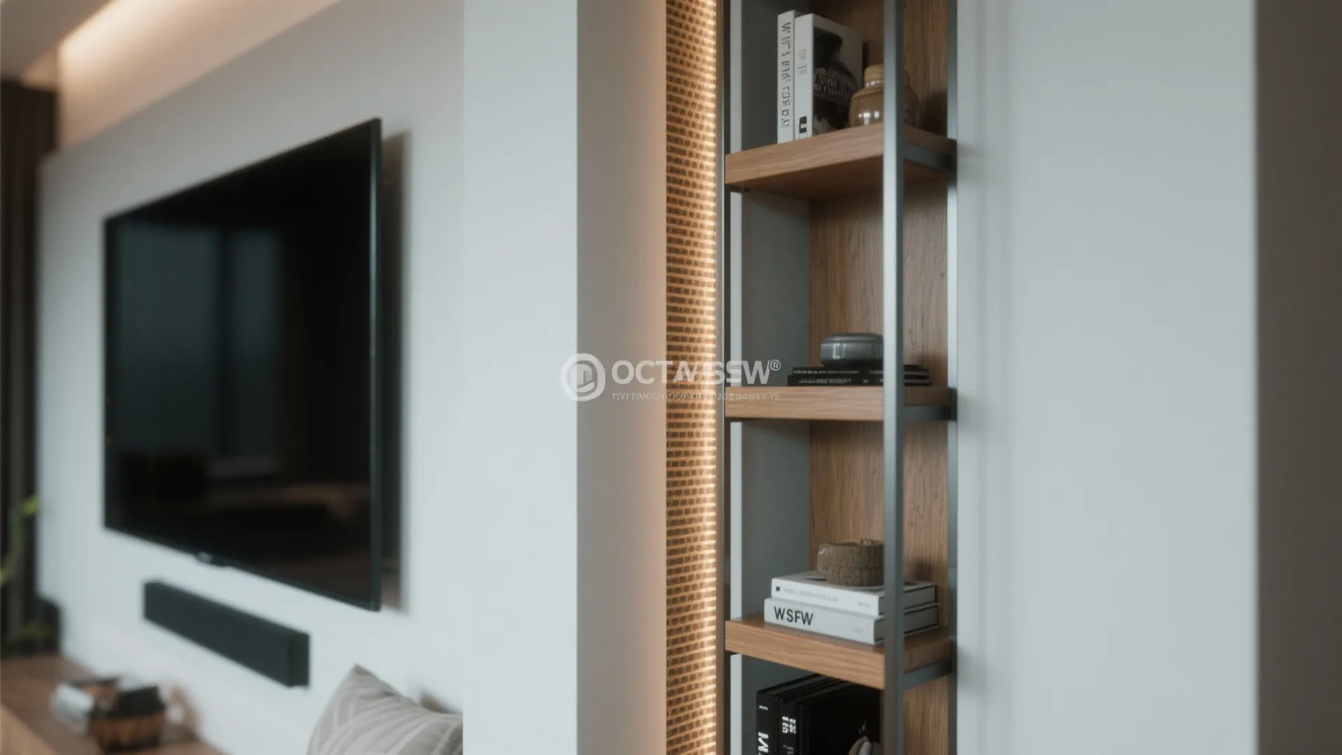 4. Keep the TV wall light and vertical